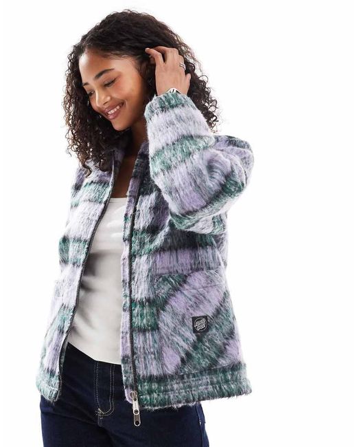 Santa Cruz Gray Relaxed Two Way Zip Shacket
