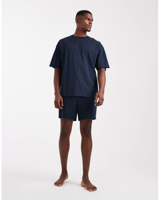 ASOS Blue Oversized Pajama Set for men