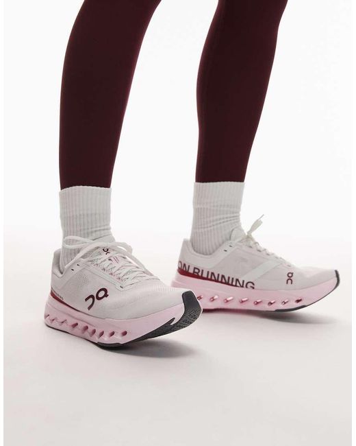 On Shoes Pink On Cloudsurfer Next Running Sneakers