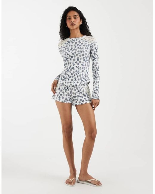 Free People Blue Made You Blush Layering Top