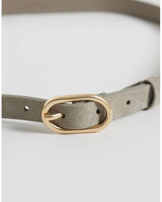 Calvin Klein Gray Suede Buckle 20mm Belt