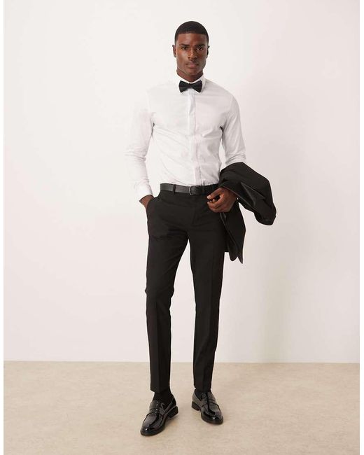 Pantalones De Esmoquin Negros De Corte Pitillo De ASOS de hombre de color Natural