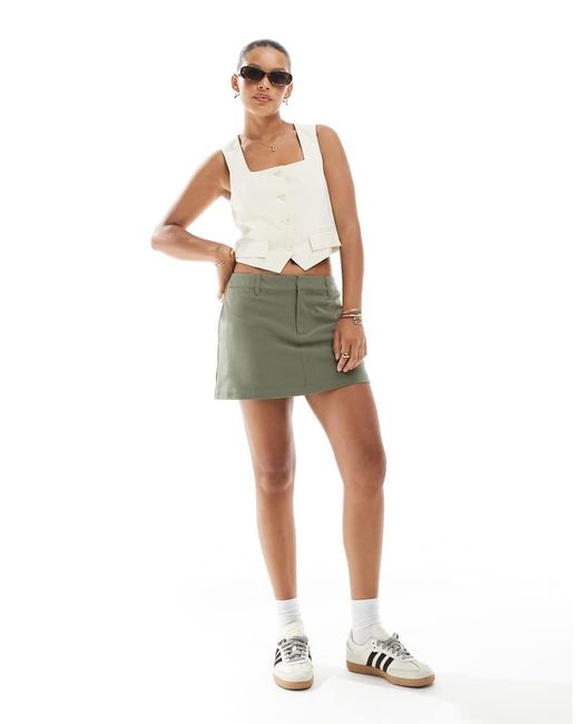 Cotton On Green Luis Suiting Mini Skort