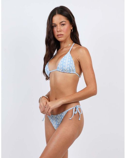 SIMMI White Crochet Triangle Bikini