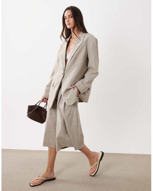 ASOS Natural Tailored Oversized Blazer
