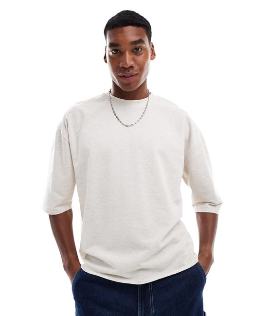 ASOS – kastiges oversize-t-shirt in White für Herren