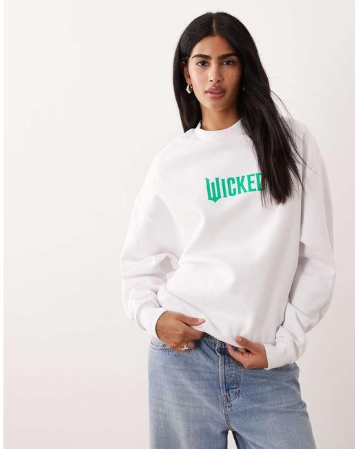 ASOS Gray Relaxed Sweat With Wicked Print