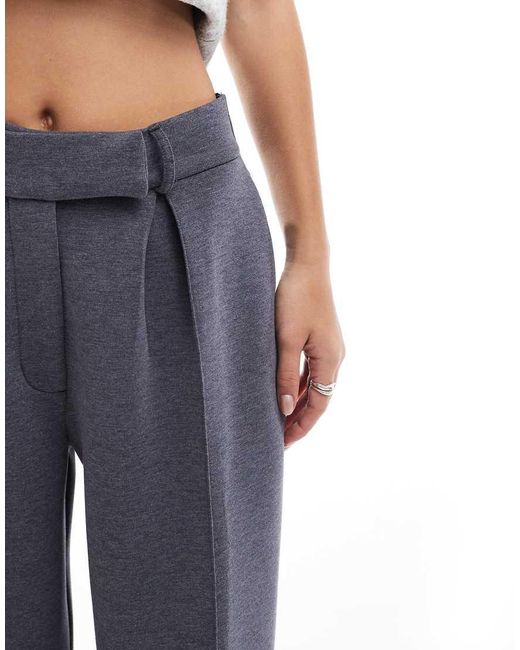 ASOS Blue Scuba-Style Fabric Tailored Trouser