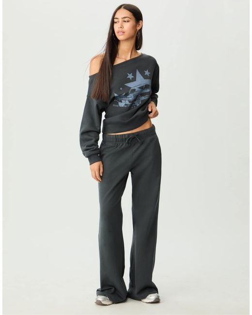 Stradivarius Blue – ausgestellte relaxed-fit-hose