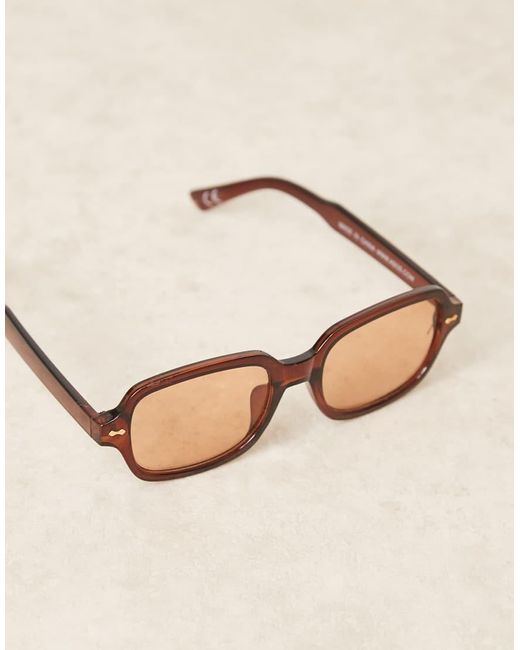 ASOS Natural Square Sunglasses