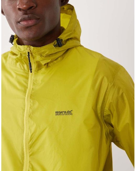 Regatta Yellow Waterproof Pack-It Iii Jacket for men