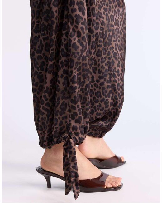 Stradivarius Multicolor Printed Flowing Satin Trousers