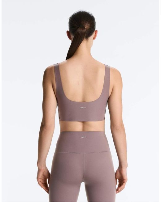 Oysho Purple Perfect-adapt Medium-support Sports Bra With Cups