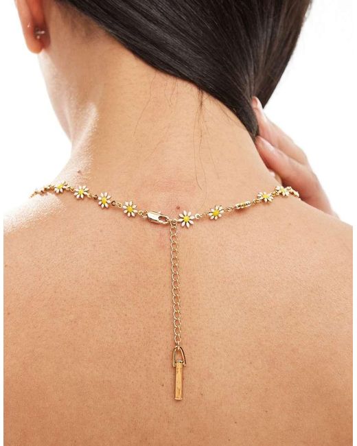 Whistles Natural Enamel Daisy Chain Necklace