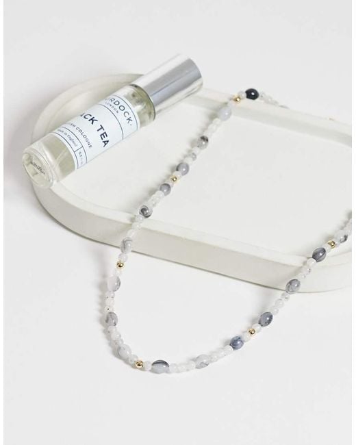 ASOS White Beaded Necklace for men
