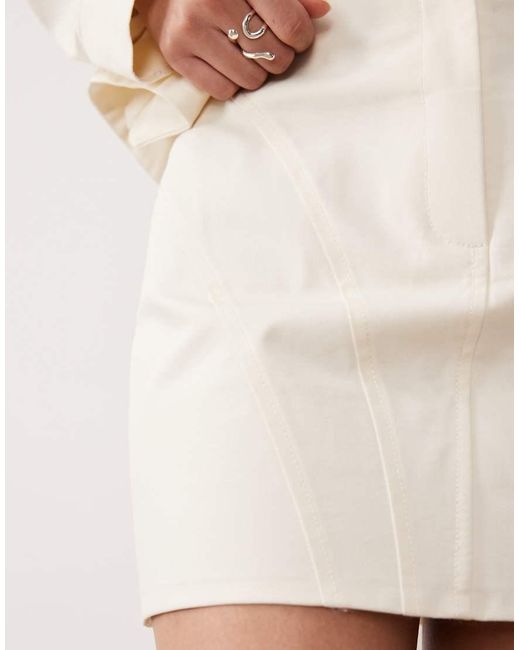 ASOS Natural Sculpted Mini Skirt