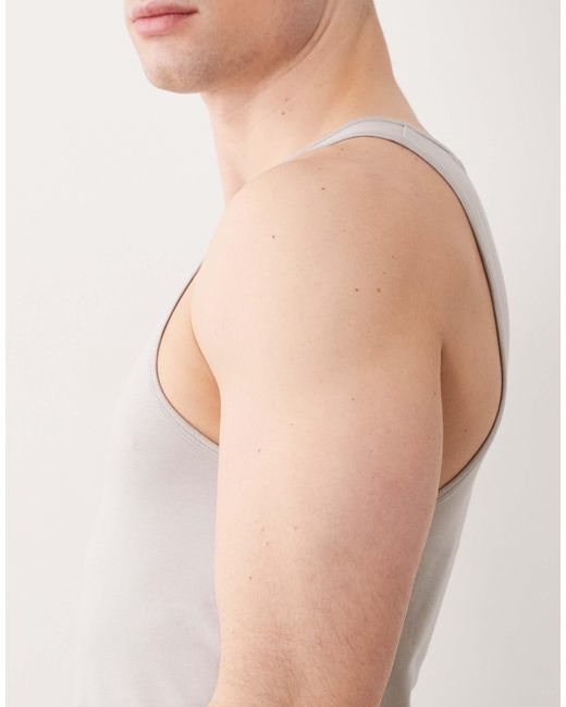 ASOS – basic-muskelshirts in Blue für Herren