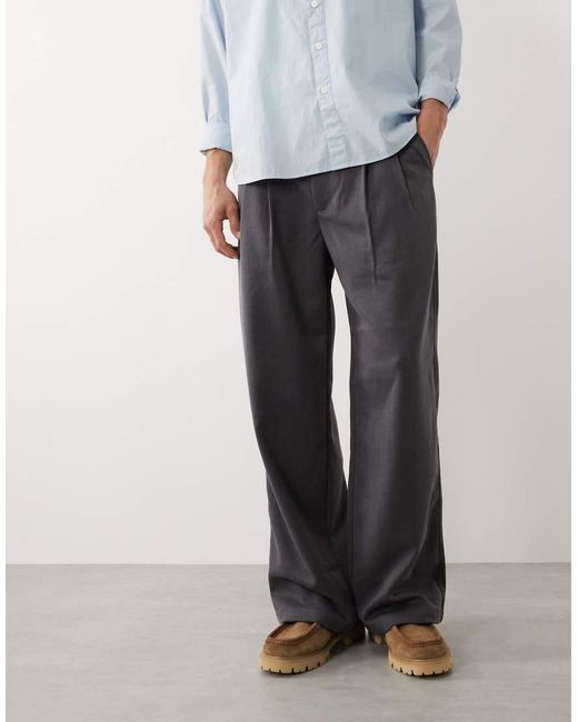 Prohibited Black Double Pleated Pants for men