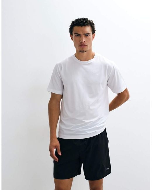 Jack & Jones White Sports Breathable Training T-shirt for men
