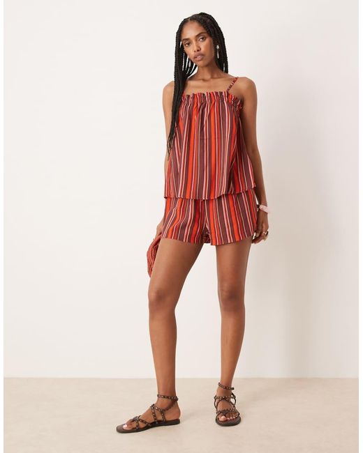 ASOS Red Pull On Micro Short