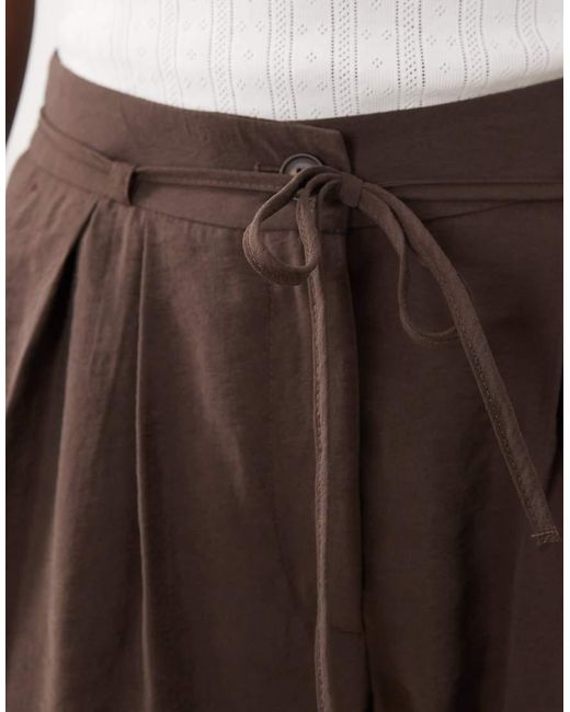 Miss Selfridge Brown Tailored Fluid Balloon Trouser