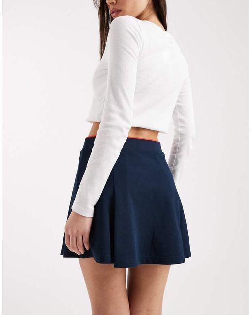 Tommy Hilfiger Blue Pique Mini Skirt Co-Ord