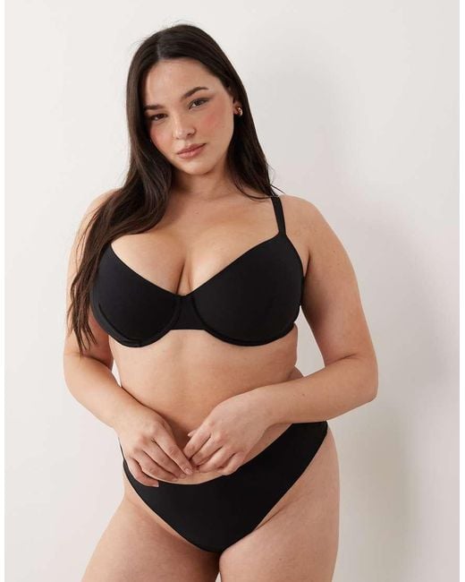 ASOS Black Asos Design Curve Carla Smoothing Underwired Bra