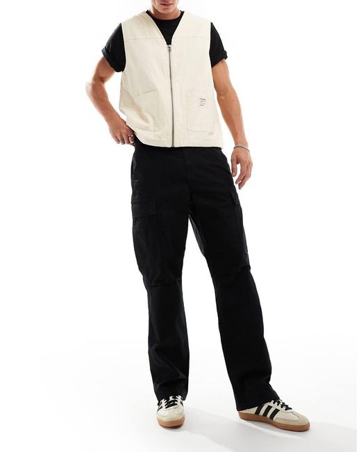 Only & Sons Black Loose Fit Cargo Trouser for men