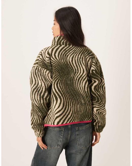 Barbour Green X Asos Exclusive Animal Print Fleece