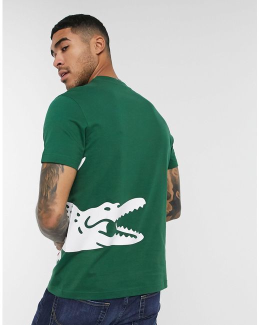 Lacoste – | Krokodilprint für großem T-Shirt mit Herren Lyst in Grün DE