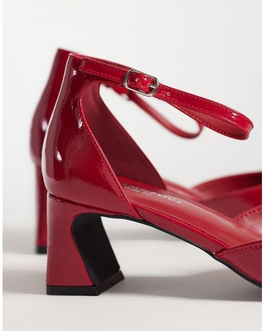 Glamorous Red Heeled Mary Janes