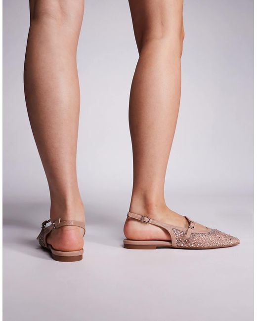 River Island Brown Mesh Ballet Flat