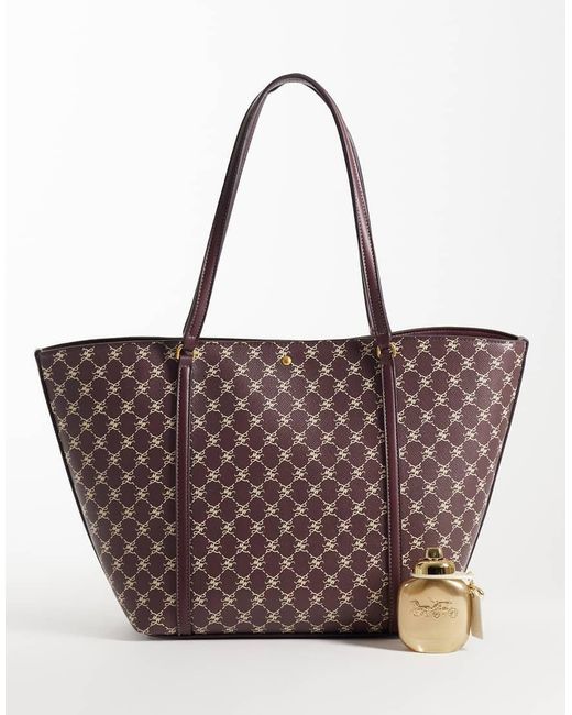 Mango Brown Monogram Tote Bag