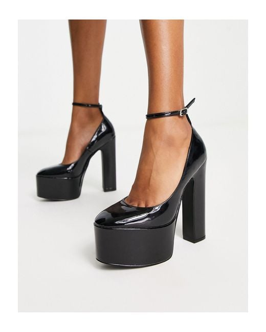 Steve Madden Skyrise Platform Mary Janes in Black Lyst