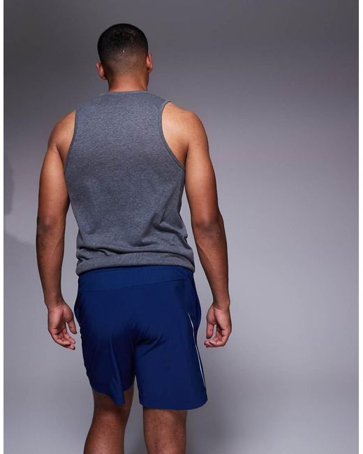 Adidas Originals Blue Adidas Training Tech Shorts for men