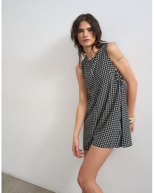 TOPSHOP White Chuck On Boxy Playsuit