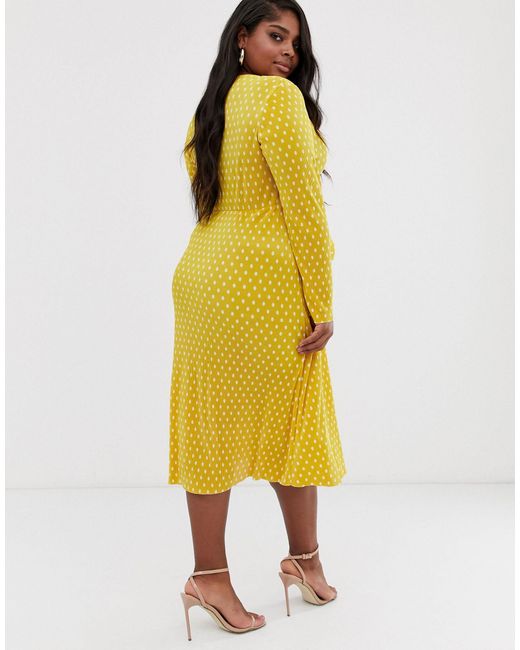 yellow plisse dress