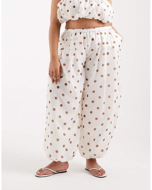 ASOS White Asos Design Curve Oversized Balloon Pants