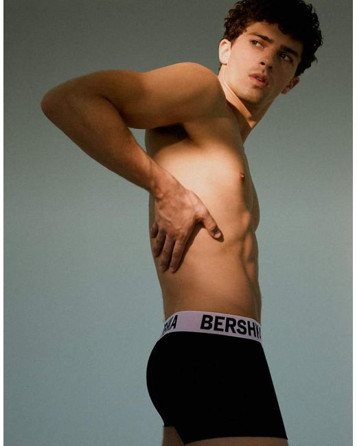 Bershka Green 3-pack Of Wide-waistband Boxers for men