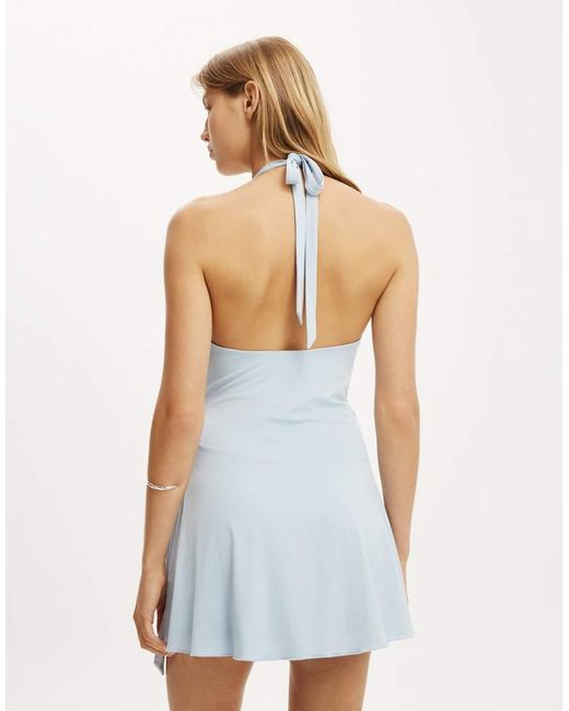 Cotton On Blue Marlo Halter Mini Dress
