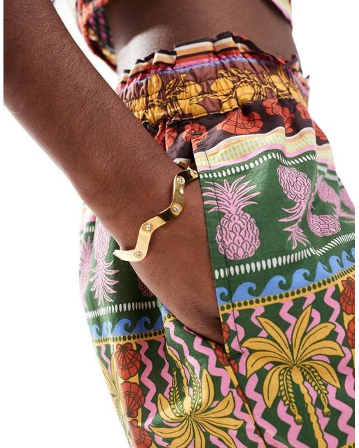 Pantalones Cortos Multicolores Con Estampado Tropical Veraniego De (Parte De Un Conjunto) Vero Moda