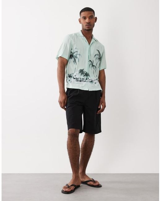 Boss Green Hugo Boss Short Sleeve Printed Button Up Shirt for men
