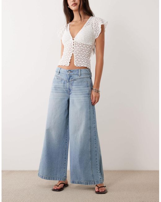 ASOS Blue – knöchellange jeans