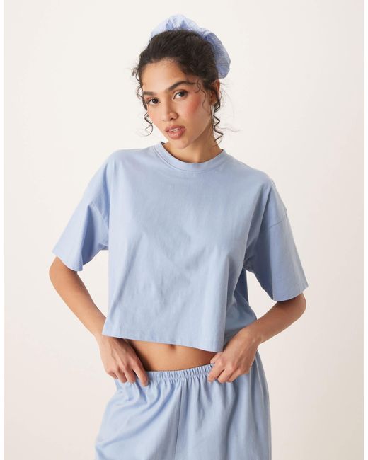 ASOS Blue – mix & match – kastiges pyjama-t-shirt
