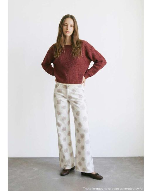 Mango Red Teen Off Shoulder Knitted Top
