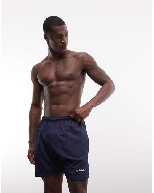 Prohibited Blue Poolside Swim Shorts for men