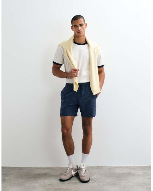 Abercrombie & Fitch White baggy Tech Shorts for men