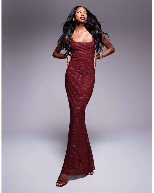 ASOS Red – maxi-trägerkleid