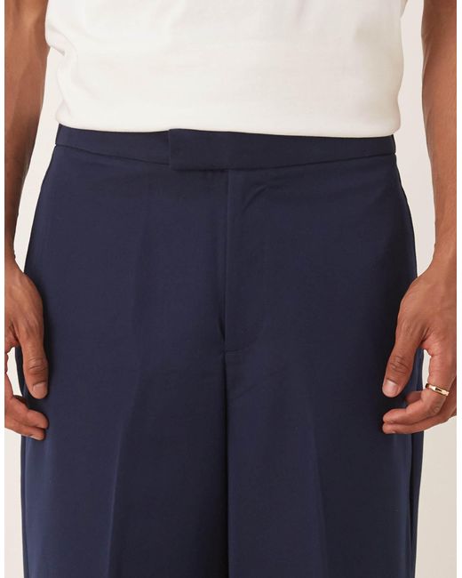 ASOS Blue Smart Co-Ord Oversized Bermuda Shorts for men