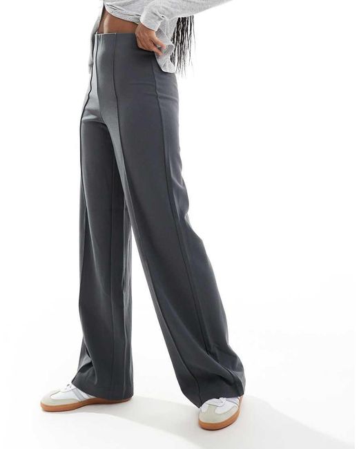 Vero Moda Blue Pleat Front Wide Leg Trousers
